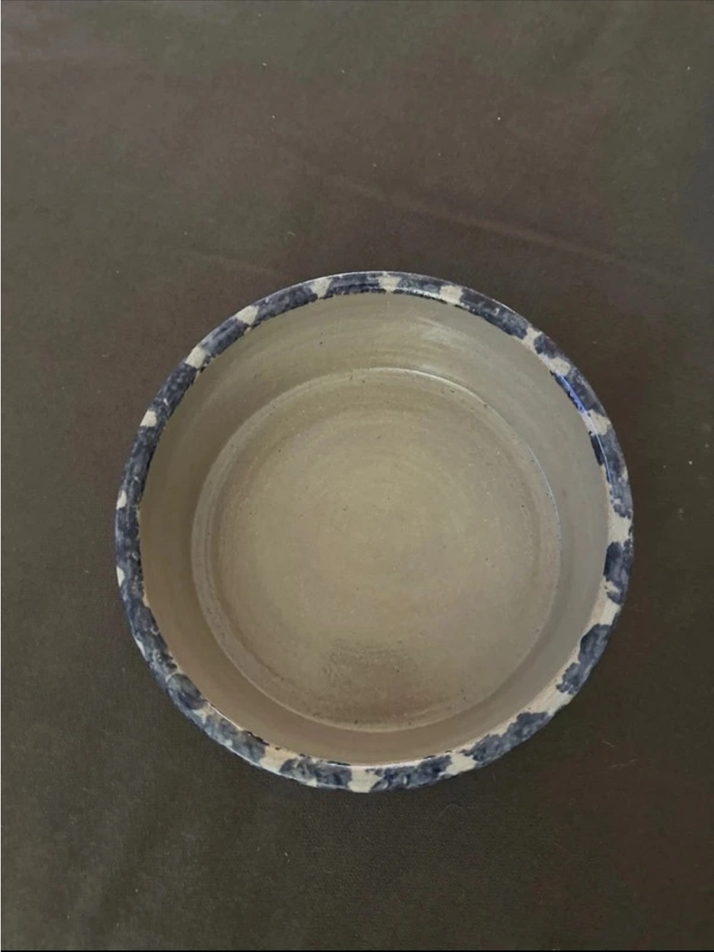 Handcrafted Blue Rim Ceramic Bowl - Home Art